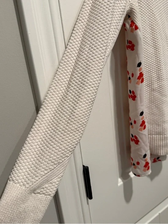 LOFT Cream Sweater with Red Floral Back - Picture 7 of 9